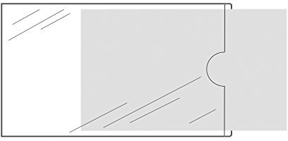Visitenkartentaschen | Visitenkartenhüllen selbstklebend | zum Einkleben | schmale Seite offen | Transparent | 95 x 60 mm / 100 Stück