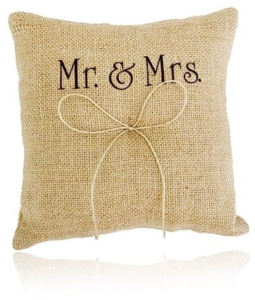 STOBAZA Hochzeitsträgerkissen 15x15cm - Satinbänder Für Elegantes Kissen Für Die Zeremonie