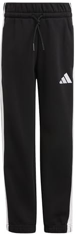adidas Unisex Kinder Essentials 3 Stripes Pants, Black/White, 6-7 Years