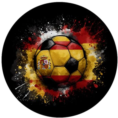 Fußball Spanien Flagge Magnet mit Flaschenöffner rund 2024 Sportbegeisterte Spanien Nation Farben Fußball Magnet mit Flaschenöffner Rot Gelb Ball Ideal für Fans