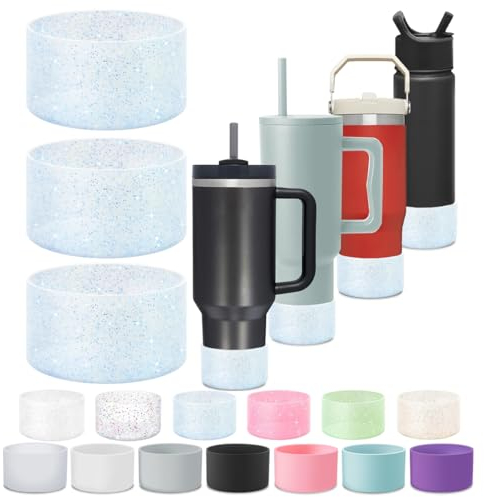 Stanley Cup Boot aus Silikon für Stanley Tumbler 850 - 1134 ml und IceFlow 567 - 850 ml, Stanley Cup Boot für Hydro Flask Wasserflasche 340 - 680 ml, Stanley Boots Bodenschutz 7,1 - 7,6 cm Unterseite,