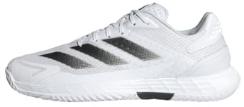 adidas Men's Defiant Speed 2 Tennis Shoes, Cloud White/Core Black/Grey One, 15 UK