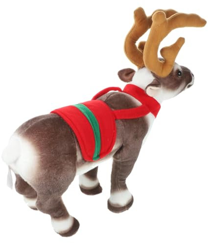 CIYODO Weihnachtsplüschtiere Gefüllte Rentierpuppe Elch-wurfkissen Rentier Plüschtier Rentier-plüschtiere Hirsch Stofftier Hirschfigur Plüsch-elch-Puppe Rudolf Spielzeug Pp-Baumwolle