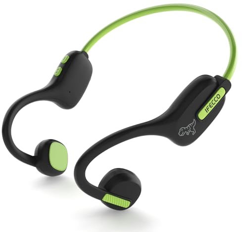 IFECCO Kids Wireless Headphones - Kids Bluetooth Open Ear Conduction Headphones with Mic,Ultra-light,IPX5 Waterproof and Safer for Children Wireless Headphones,Perfect for School Travel Gifts