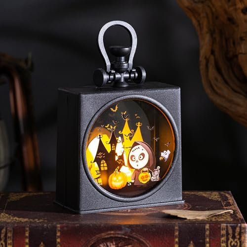 Gaming Things for Room under 50 Halloween Decorations Children's Portable Pumpkin Kindergarten Party Scene Layout Props Atmosphere Ornaments. Halloween Projector (C, 9.5x4.9x12.3cm)