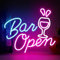 inShareplus Wine Neon Bar Sign, Dimmable Bar Open Sign for Wall Decor, USB Powered LED Neon Light for Pub, Club, Party, Nightclub, Gift