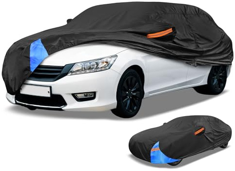 Partuto 190T Polyester Universal Car Cover for Sedan 199-208in