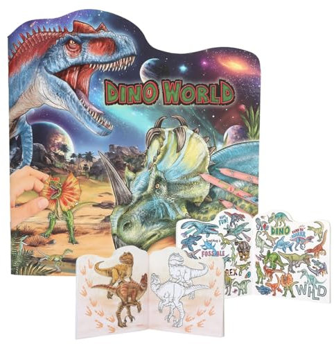 Depesche Dino World Farb- und Stickerbuch