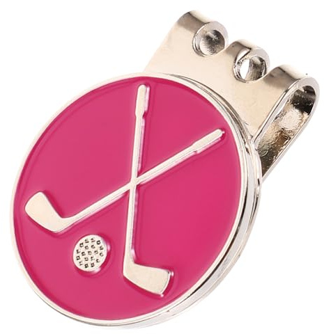 BESPORTBLE Golfhut-Clip Golf-Marker-Hut-Clip Kappen Golfen Markierungen Golfmarkierungsstempel bastelzeug metallschelle Golfer Tragbarer Ballmarker filigraner Ballmarker Zinklegierung Rosy