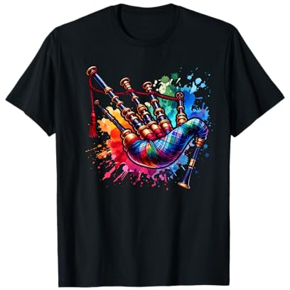 Cornemuse Écossaise Colorée T-Shirt