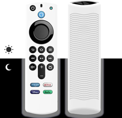 Silicone Boîtier de Télécommande pour Fire TV Stick 4K /Alexa télécommande vocale (3rd Gen)/Alexa Voice Remote 3. Generation,Protege Antidérapante Coque Étui