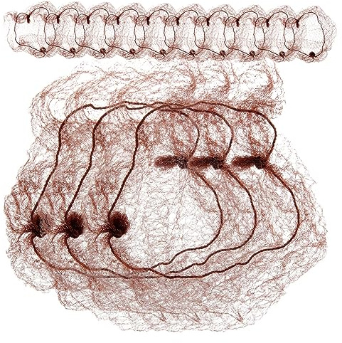 Unsichtbares Haarnetz für Haarknoten, Nylon, 50 Stück, Kaffee | Feines Netz, Hohe Elastizität, Fixiert Haar und Verhindert Verrutschen