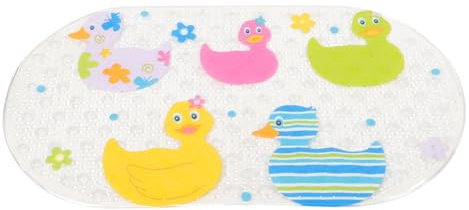 Alipis rutschfeste Badematte aus PVC mit Fußmassage Flexibel Cartoon Muster für Badezimmer und Wanne 1 Stück