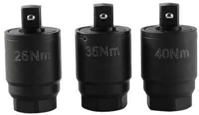 60740 Torque Adapter Set 3 pc Turn Any 3/8 Drive Ratchet or Breaker Bar into a 25, 35 or 40 Newton-Meter Torque Wrench Drive Ratcheting Adapter