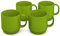 Ornamin Becher 220 ml grün, 4er Set | hochwertiger Kaffeebecher aus Kunststoff