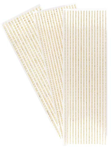 Ideen mit Herz Halbperlen-Bordüren zum Basteln, selbstklebend, runde Schmucksteine, 3 Bogen mit Schmucksteinen à Ø 3mm, Ø 4mm, Ø 5mm | Glitzersteine, Kristalle zum Aufkleben (creme)