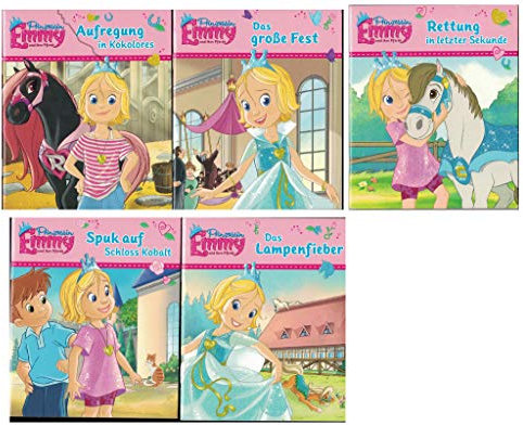 5 Minibücher Prinzessin Emmy und ihre Pferde: Spuk auf Schloss Kobalt, Rettung in letzter Sekunde, Das große Fest, Das Lampenfieber, Aufregung in Kokolores