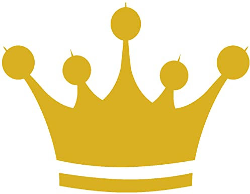 Samunshi® Aufkleber Krone Sticker Crown König in 6 Größen und 25 Farben (10x7,6cm Gold)