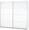 Rauch Möbel Caracas Schrank Kleiderschrank Schwebetürenschrank, Weiß 2-türig inkl. Zubehörpaket Basic 2 Einlegeböden, 2 Kleiderstangen, BxHxT 226x210x62 cm