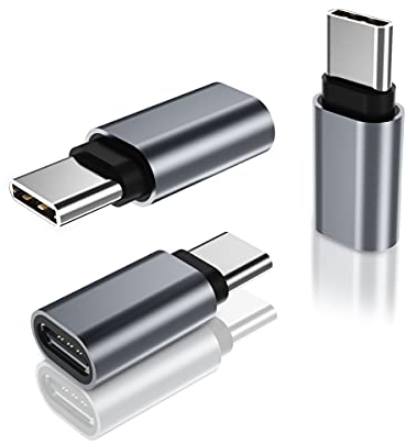 Basesailor USB C Extender Adapter 3 Stück,Type C Stecker zu Buchse PD 100W USBC Verlängerung Konverter,Thunderbolt Extension Connector für Otterbox,iMac,MacBook Pro,Air,Samsung S25,iPhone 16 15 Max