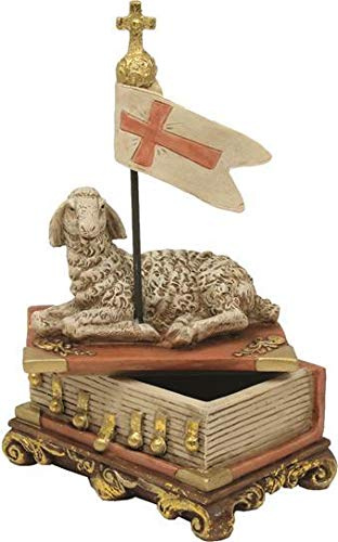 Dekop Heiligenfigur, Schatulle mit Osterlamm 2tlg. Höhe ca. 18cm (44635099317)