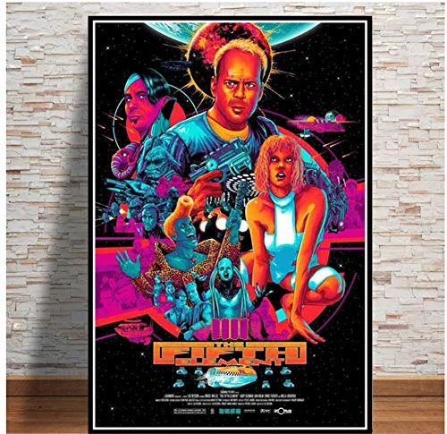 Das fünfte Element Klassischer Science-Fiction-Film Bruce Willis Poster und Drucke Kunstgemälde Wandbilder für Wohnzimmer Wohnkultur-50x70cm ohne Rahmen
