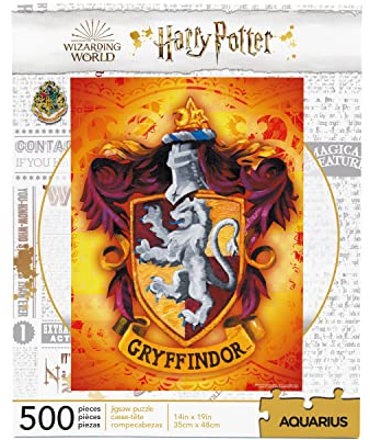 AQUARIUS 62178 Harry Potter Gryffindor Logo 500 pc Puzzle, Multi-Colored