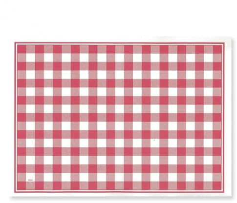 Set de Table Papier Vichy Bistro | Gaufré | Rouge et Blanc | 30X40 cm | Déperlant | Lot de 1000 pièces | Guinguette - Brasserie - Bistro - Bouchon Lyonnais
