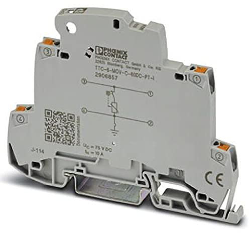 PHOENIX CONTACT TTC-6-MOV-C-60DC-PT-I Überspannungsmittelschutz mit Integrierter Statusanzeige für eine Signalader mit Geerdetem Bezugspotenzial