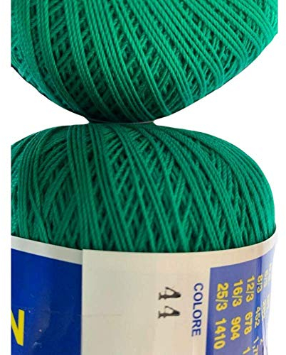 Cotone Per Uncinetto Numero N° 5-100 Grammi Filo Di Scozia( Sono 282 Mt.) Tinta Unita E Per Altre Quantità Contattatemi (Verde 44)