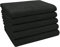 ZOLLNER 5 teli doccia, asciugamani grandi 70x140 cm, nero - con gancetto - lavabili a 60°C - cotone - qualità d'albergo