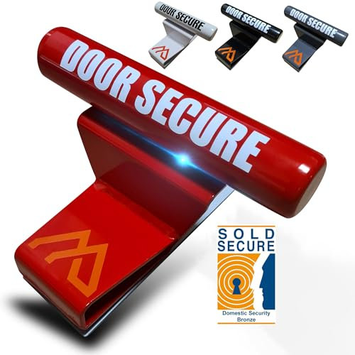 The Metal Hut Garage Door Defender – Red – Heavy-Duty Garage Lock with Padlock and Fixings – Sold Secure Approved