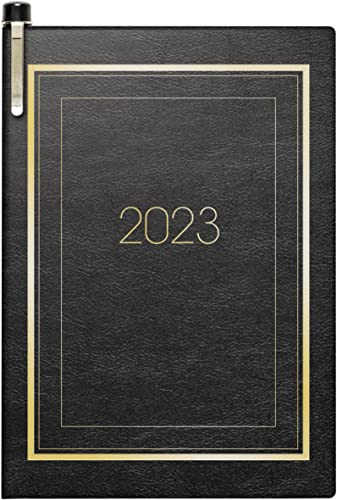 BRUNNEN Wochenkalender Modell 713 2023 Blattgröße 7,2 x 10,2 cm schwarz
