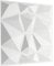 NOVECRAFTO Decorative PVC 3D Wall Panels - Diamond Design 6 Sheets Set Covering 1.5 sqm (16.15 sqft) - Each Tile Size 50x50 cm (19.6x19.6 in) Textured Paneling 3D Effect Decor Cladding Panel in White