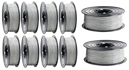 PETG Filament 3D Drucker 1,75mm / 10 x 1kg Rolle Weiss für 3D Printer oder Stift 10er Set (10Kg)