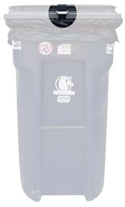 Garbage Commander Commander’s Garbage Strap™, Black Outdoor Trash Can Lid Strap, Universal Fit, Adjustable, Steel, Plastic, 0.99 Pounds, Powder Coated, Textured