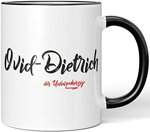 JUNIWORDS Tasse, Ovid-Dietrich, der Unbarmherzige, Schwarz (5281549)