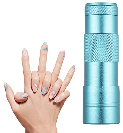 BASTOUR Mini Lampada Unghie,Lampada per Gel Unghie,Lampada UV LED Portatile,Asciuga Unghie UV,Mini Lampada per Unghie UV LED,Asciuga Unghie per Manicure Pedicure,Cielo Blu (Batterie non Incluse)