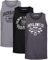 JACK & JONES Herren Tank-Tops Vielfältige Prints | Schmale Passform und atmungsaktive Baumwolle (3er Opt - 6 (3er Havka TT, XL))