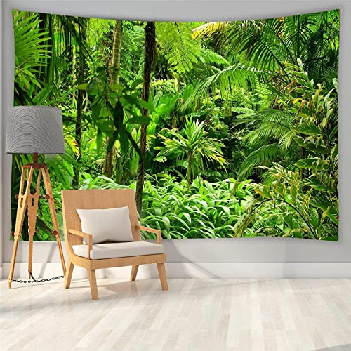 MIYOLI Wandteppich Groß Dschungel Wandbehang Landschaft Tapisserie 3D Wandtuch Dschungel Wandteppiche Aesthetic für Wohnzimmer Schlafzimmer Wohnheim Wanddeko, 150x200 cm