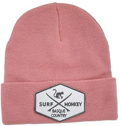 Surf Monkey Berretto lavorato a maglia - Beanie Uomo/Donna Riciclato - Taglia unica - Cappello Inverno/Autunno, Rosa, Taglia unica