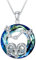 enjoylifecreative Damen Widder Sternzeichen Kristall Halskette 925er Sterling Silber Aries Geburtsstein Horoskop Anhänger Kette Sternbild Astrologie Schmuck Geschenke für Frauen Mädchen