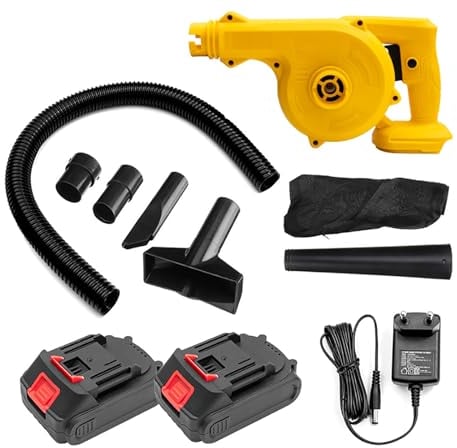 Barredora De Hojas Inalámbrica, Soplador Recargable Con Bolsa Para El Polvo Y Cargador, Aspiración De Doble Propósito, Potente Y Silencioso, Cuidado Del Césped Y Mantenimiento Del Jardín, Para Polvo,