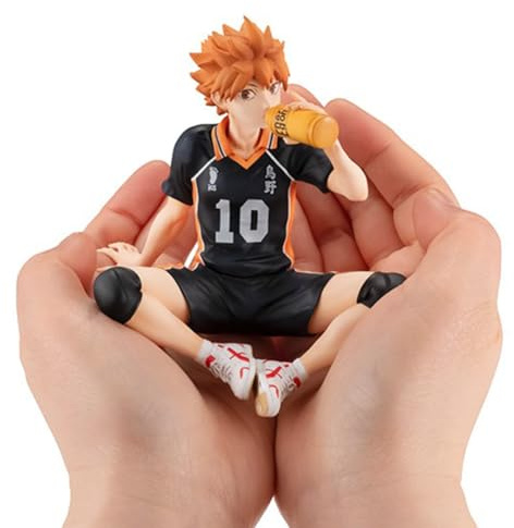 Gooyeh Haikyuu Figur Hinata Shoyo Anime Figuren sitzend Haltung Trinken Statue Modell niedlich Action Figur Desktop Einrichtungen Geburtstag 10cm