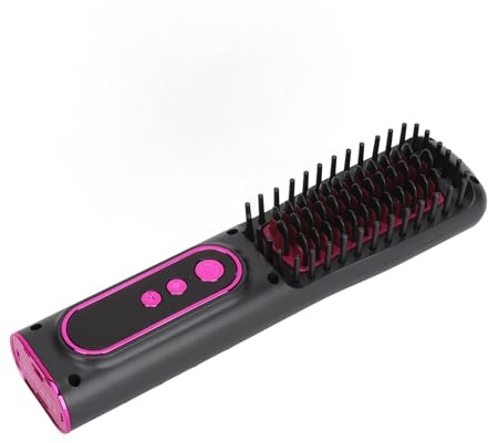 Hair Straightener Brush,Hair Blow Dryer Brush,Cordless USB Rechargeable Fast Heating Frizz Control Professional Hair Straightener Comb Hair Dryer and Hot Air Brush for Detangle