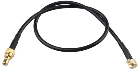 Futheda SMB Buchse zu MCX Stecker Rechtwinkliges Adapterkabel MCX Kabel RG174 30cm Antennenverlängerungskabel Kompatibel mit DAB FM/AM
