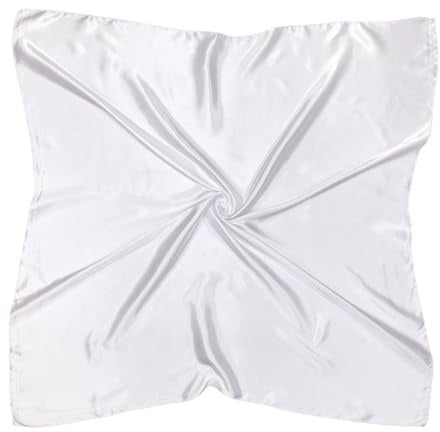 DRESHOW 90x90cm Große Quadratische Schals für Damen Seide Kopftuch Bandanas Haartuch Halstuch Haarschmuck