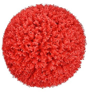 Rote Künstliche Formschnitt-kugeln, Set Aus Gefälschten Buchsbaum-formschnitt-blattpflanzen, Hängende Dekorative Künstliche Buchsbaumgras-kugeln Für Den Innen- Und Außenbereich Für (Size:55cm/21.65in)