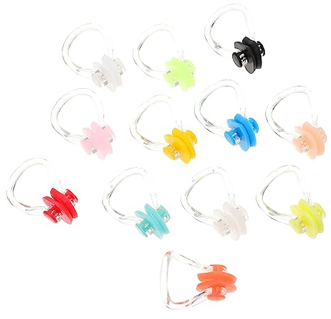 WESIEVYA 12pezzi Nose Clips Impermeabili per Adulto e Accessori Design Adatti per e Allenamenti