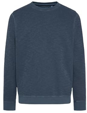 Camp David Herren Sweatshirt mit Used-Waschung Blue Navy 4XL